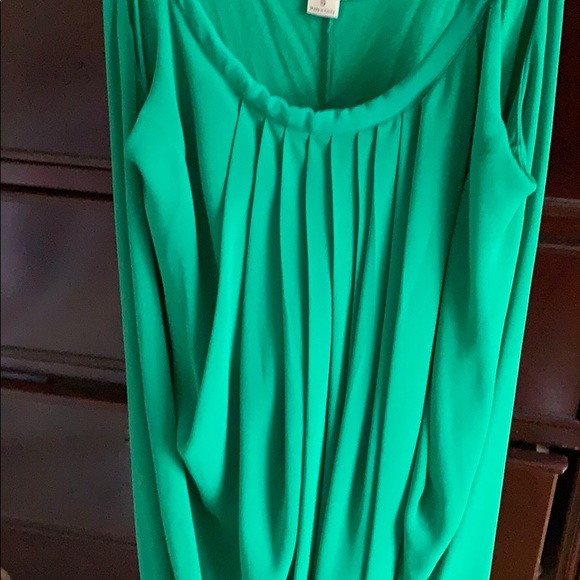 Dress. Green. Size small. Draped front.  Lined - Picture 4 of 6